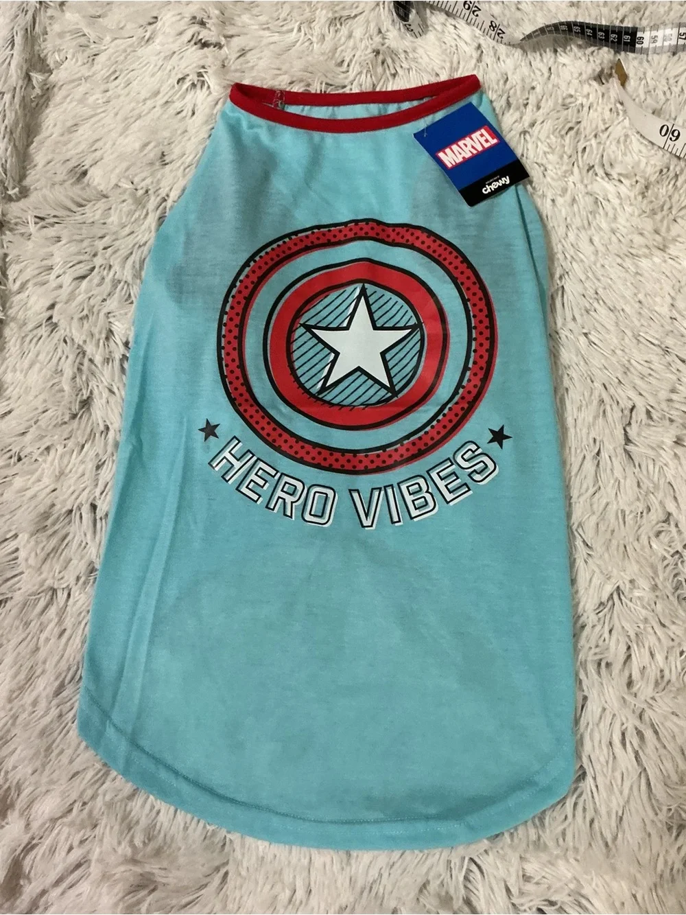 Marvel Captain America Hero Vibes Pet T-Shirt XL NWT Chewy